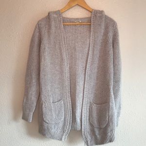 L.L. Bean hooded cardigan in gray, XS